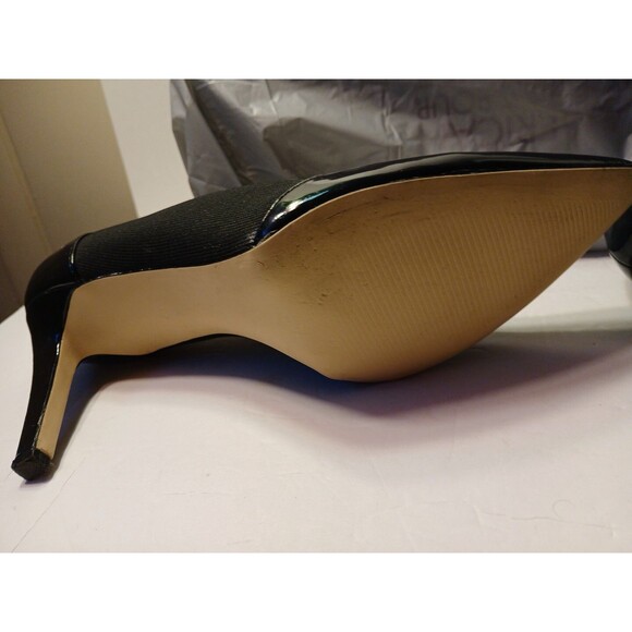 Calvin Klein Brie BlackPatent/Elastic Pump Heels Womens 9.5M POINTED TOE - Picture 15 of 16